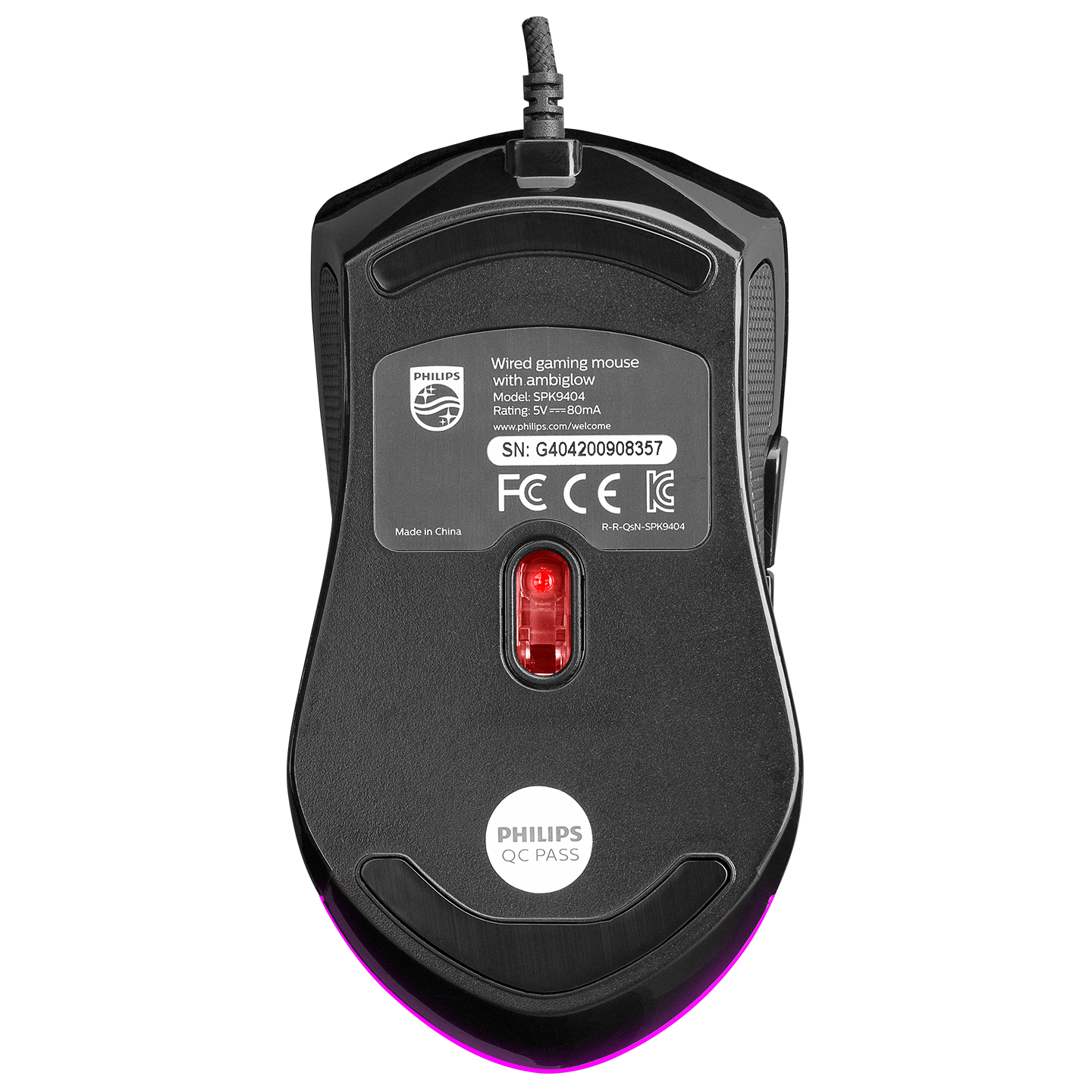 Philips SPK9404 Usb 6 Tuşlu Siyah 800-1000-1600-2400dpi Gaming Oyuncu Mouse (G404)